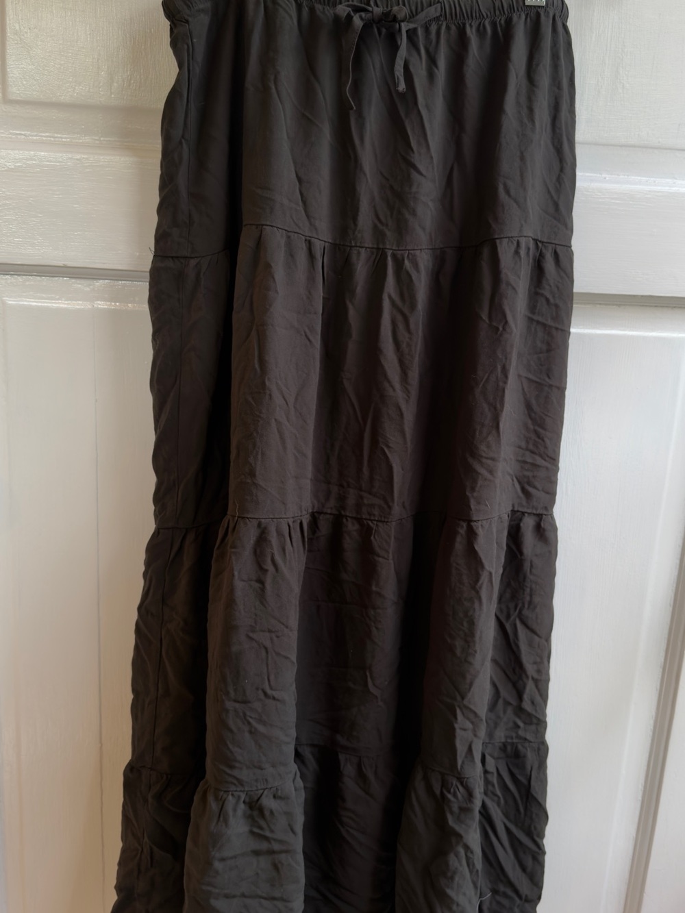 Brandy Melville Black Tiered Maxi Skirt